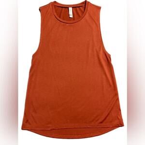 Bella + Canvas Flowy Collection Scoop Workout Muscle Tee Brick Sz Medium